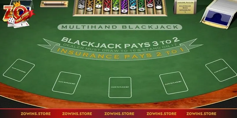 Bet thủ hãy tăng vốn cược khi chơi Blackjack tại Zowin