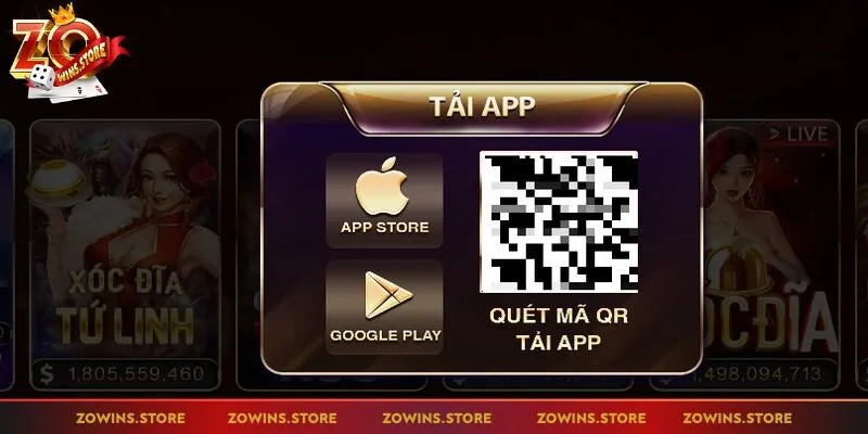 Tải app Zowin cho thiết bị Android chơi game thỏa thích